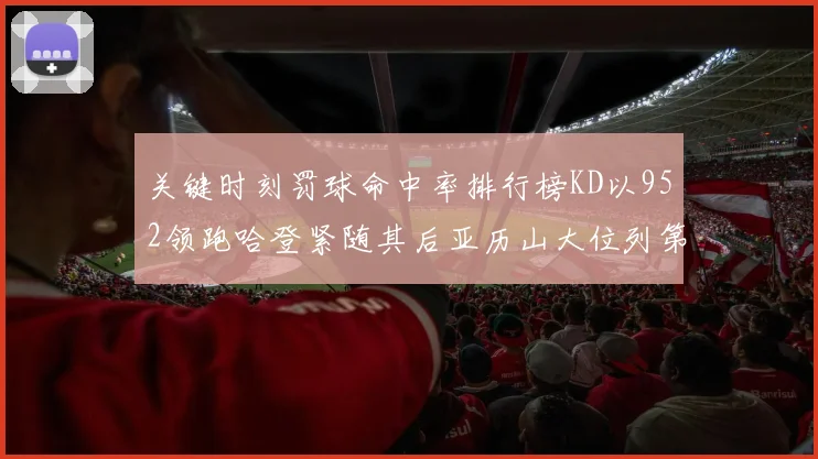 关键时刻罚球命中率排行榜KD以952领跑哈登紧随其后亚历山大位列第六